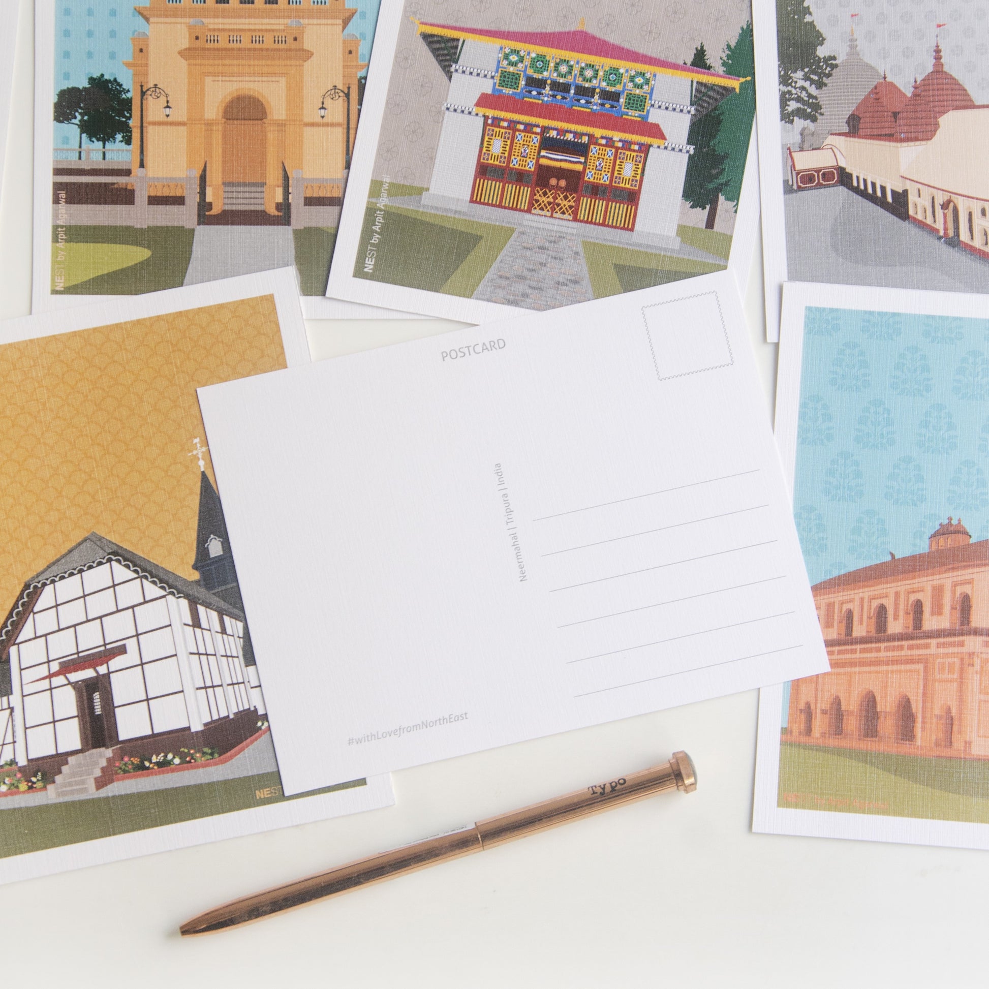 North-East Monument Collection Postcards - Set of 8
