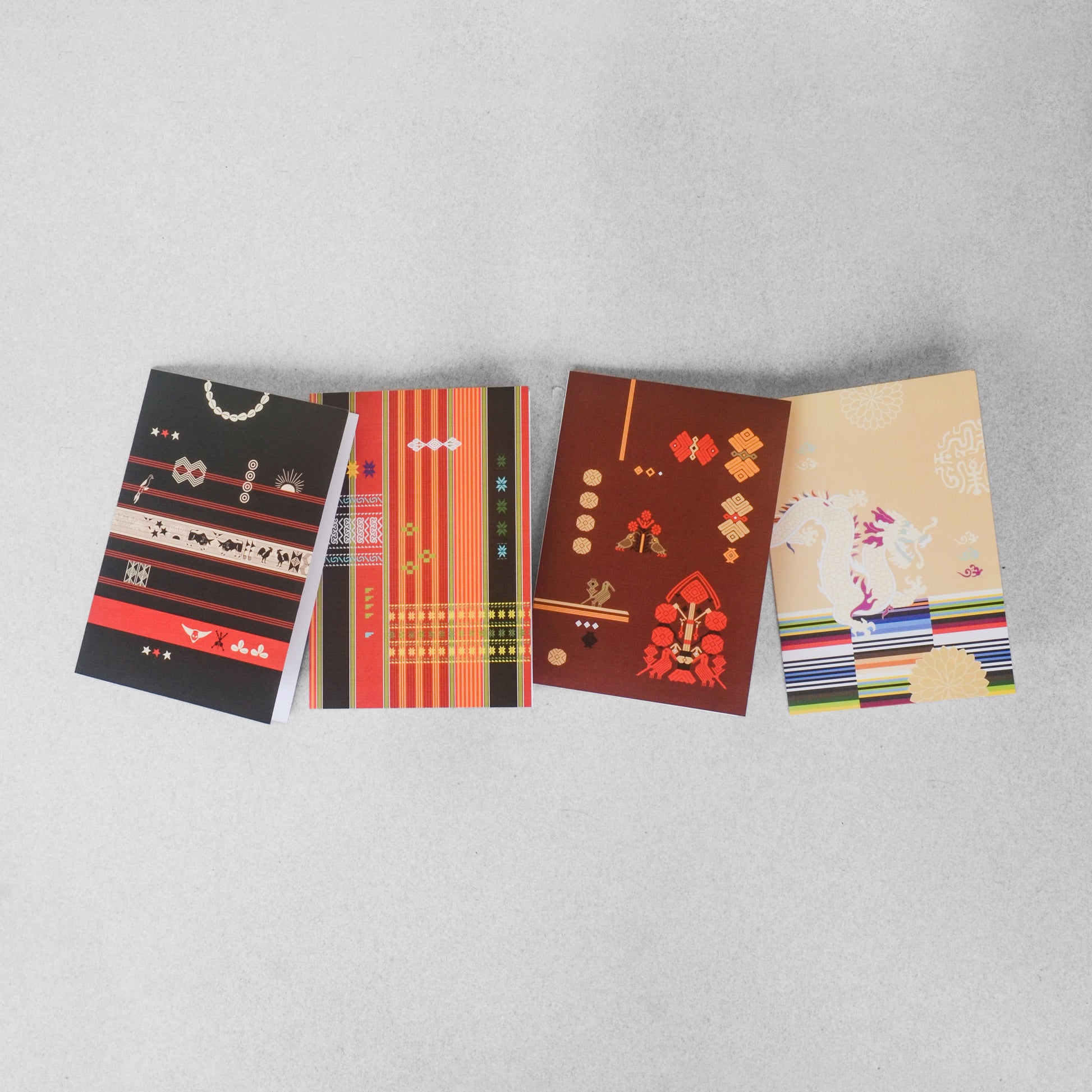 Textile Inspired Collection Greeting Cards - Set of 4 - NEST by Arpit Agarwal