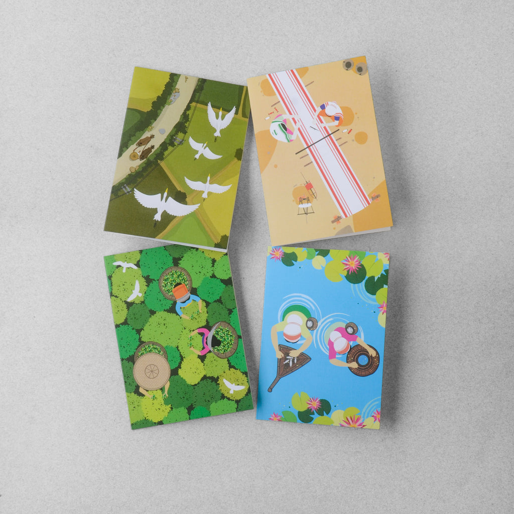 North-East View from the Top 1 Greeting Cards - Set of 4 - NEST by Arpit Agarwal
