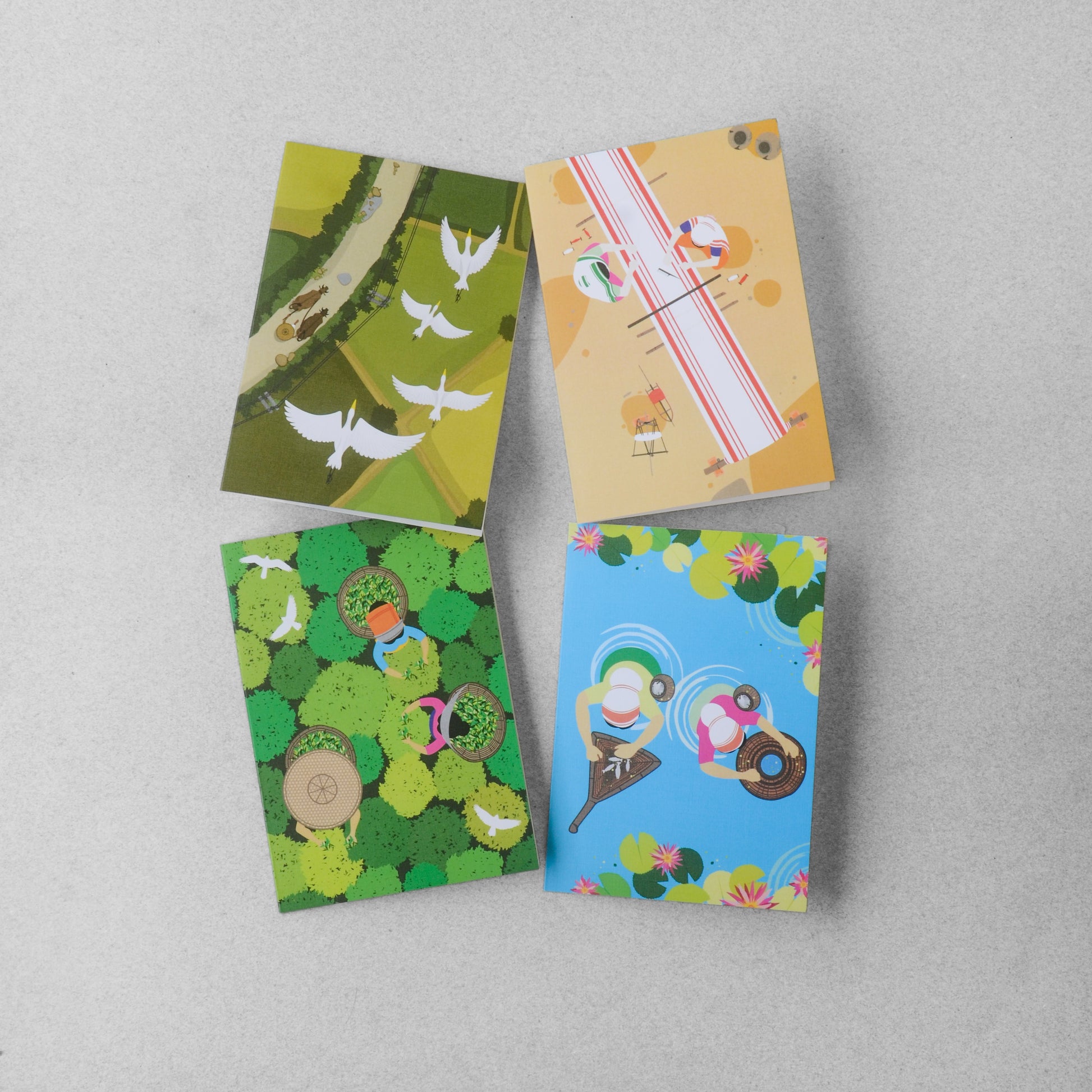 North-East View from the Top 1 Greeting Cards - Set of 4 - NEST by Arpit Agarwal