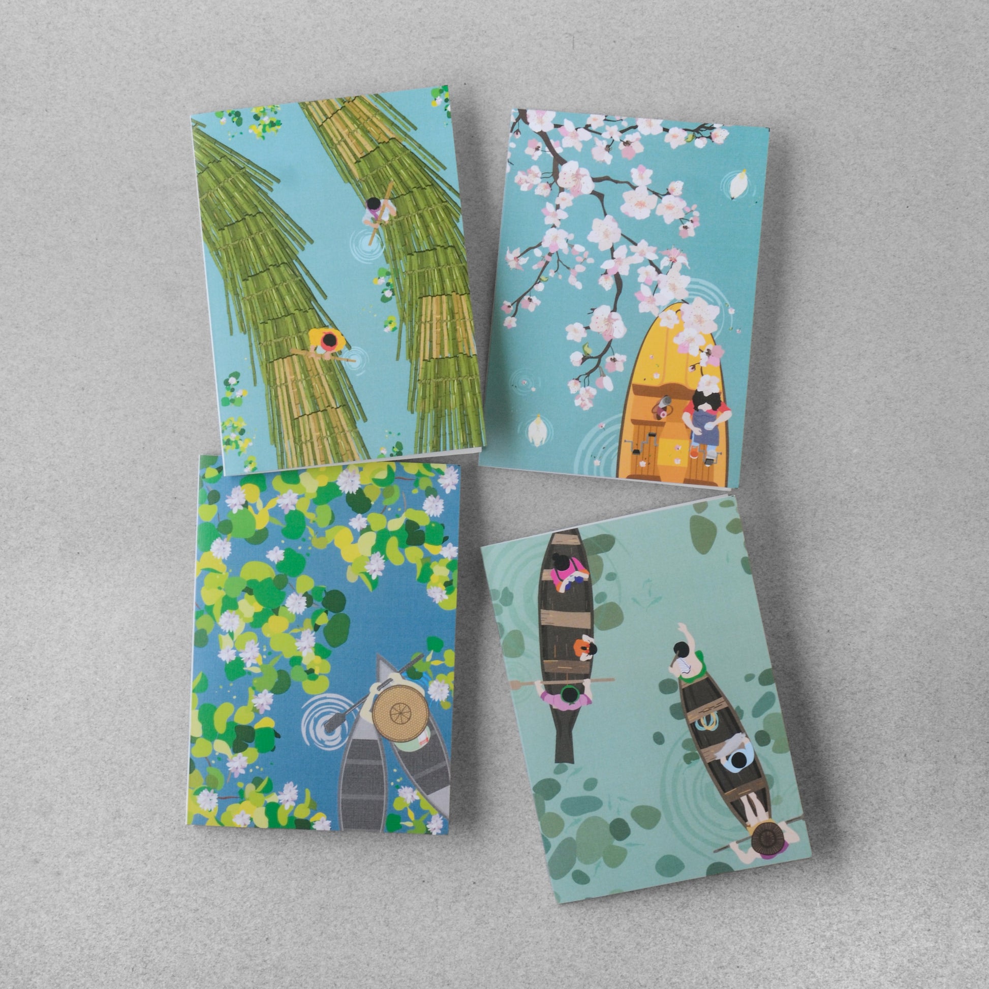 North-East View from the Top 2 Greeting Cards - Set of 4 - NEST by Arpit Agarwal