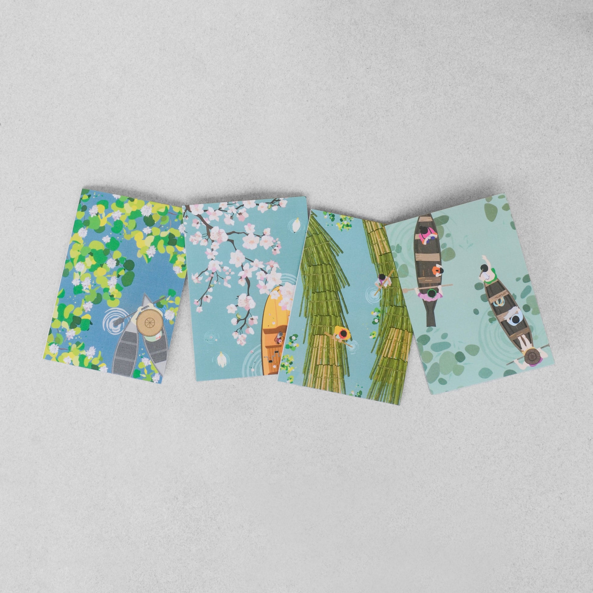 North-East View from the Top 2 Greeting Cards - Set of 4 - NEST by Arpit Agarwal