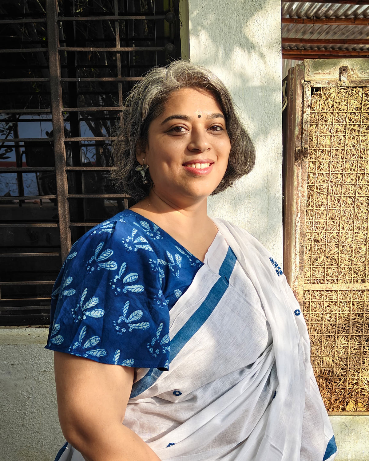 Snow White with Rang Motif Cotton Sari (Copy) - NEST by Arpit Agarwal