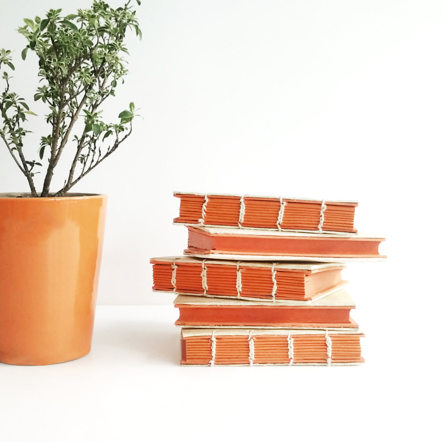Tamul Natural Cover Plain Notebook - Orange