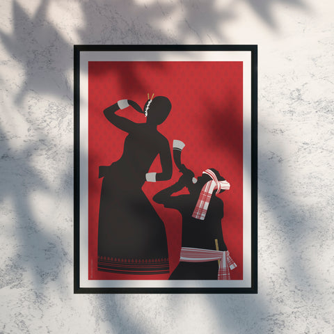 Folk Bihu Dance - Print Only - NEST by Arpit Agarwal