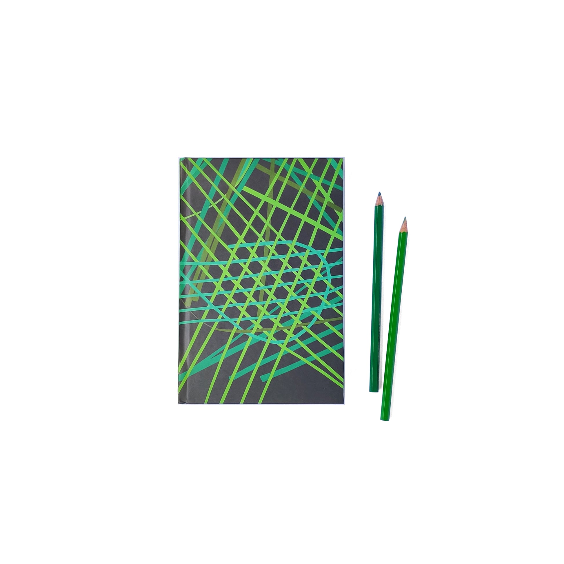 Parakeet Green Random Weave Notebook - NEST by Arpit Agarwal