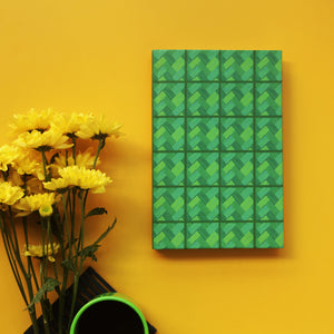 Forest Green Bamboo Mat Checks Notebook - NEST by Arpit Agarwal