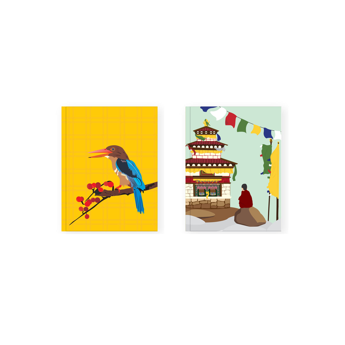 Inspired by Symbols of Arunachal Pradesh Notebook (Small) - Set Two - Set of 2 - NEST by Arpit Agarwal