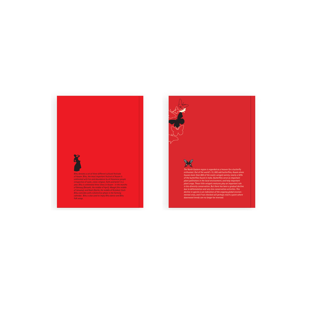 Inspired by Symbols of Assam Notebook (Small) - Set Two - Set of 2