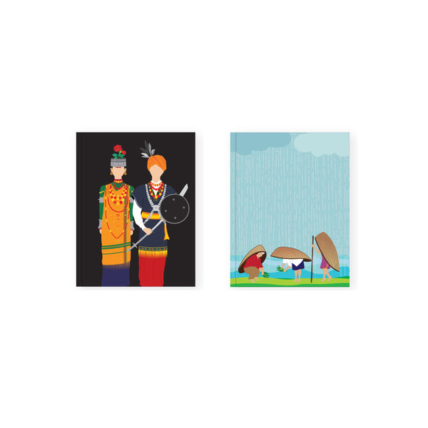 Inspired by Symbols of Meghalaya Notebook (Small) - Set of 2
