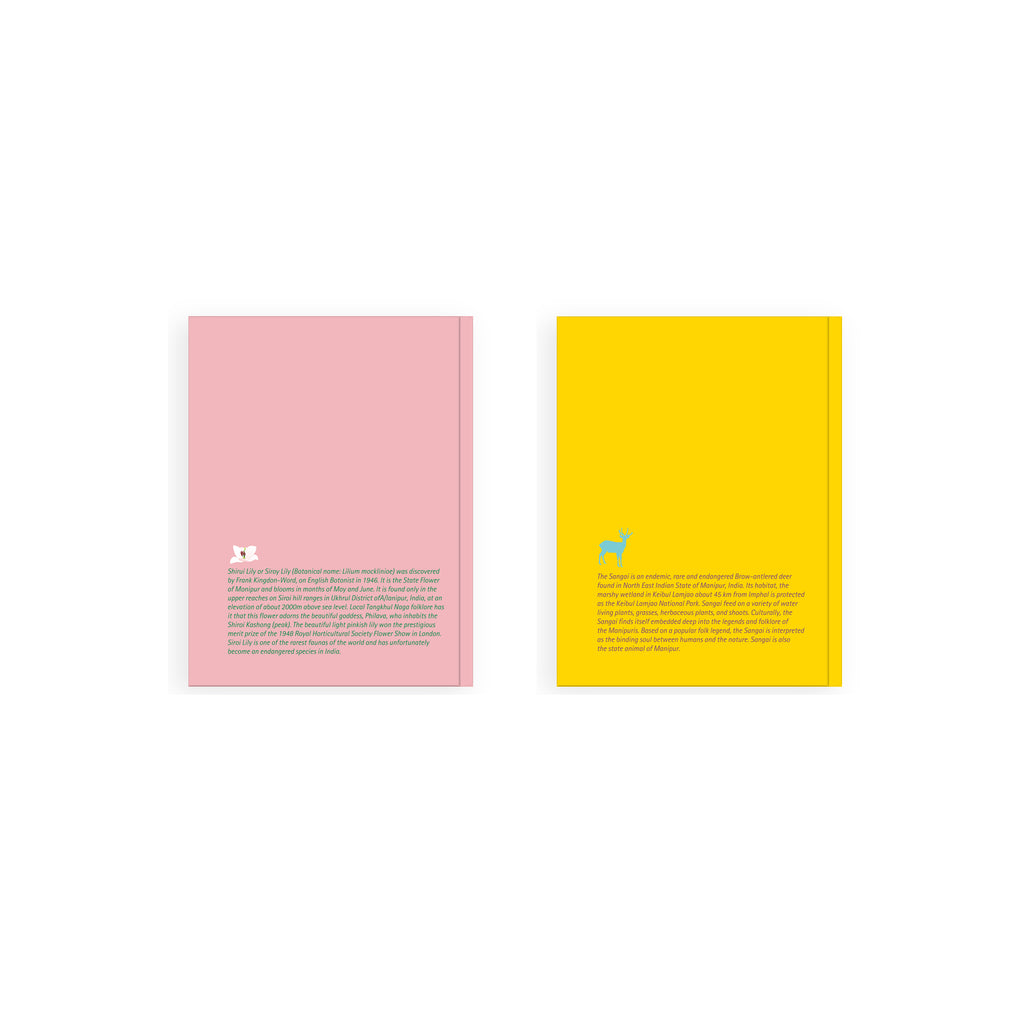 Inspired by Symbols of Manipur Notebook (Small) - Set of 2