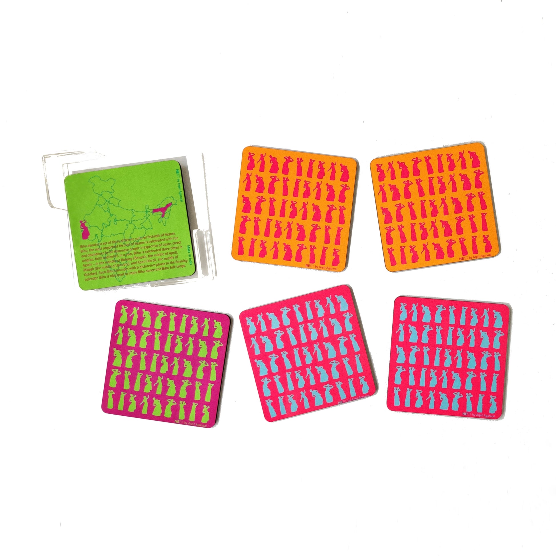 Bihu Dance Set 2 - Set of Six - NEST by Arpit Agarwal