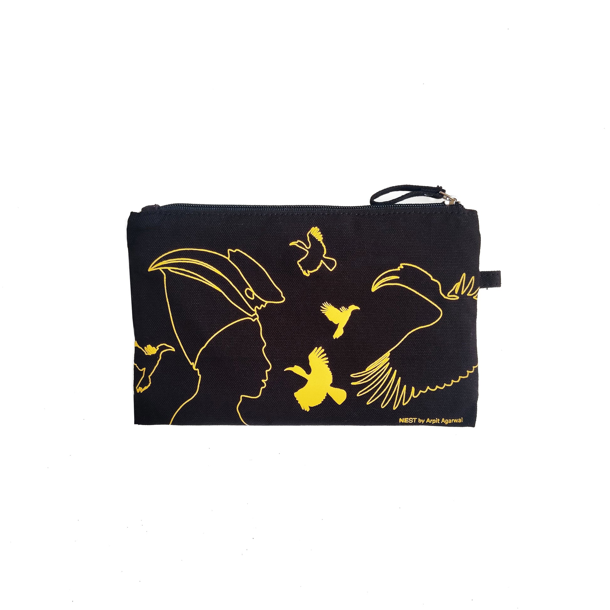 Great Hornbill Canvas Utility Pouch - Yellow
