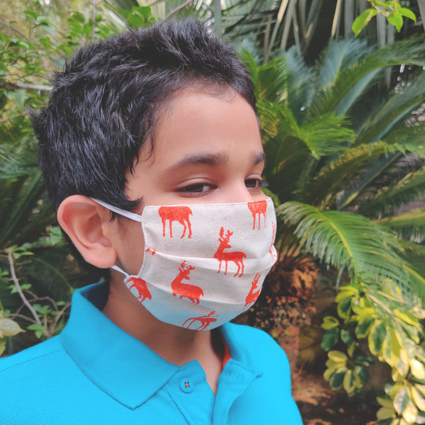 NorthEast Inspired Cotton Masks for Kids - Set of Four - NEST by Arpit Agarwal
