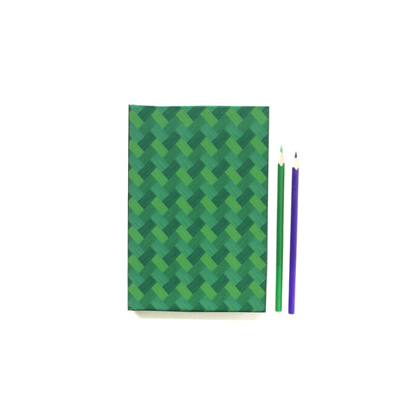Forest Green Bamboo Mat Pattern Notebook - NEST by Arpit Agarwal