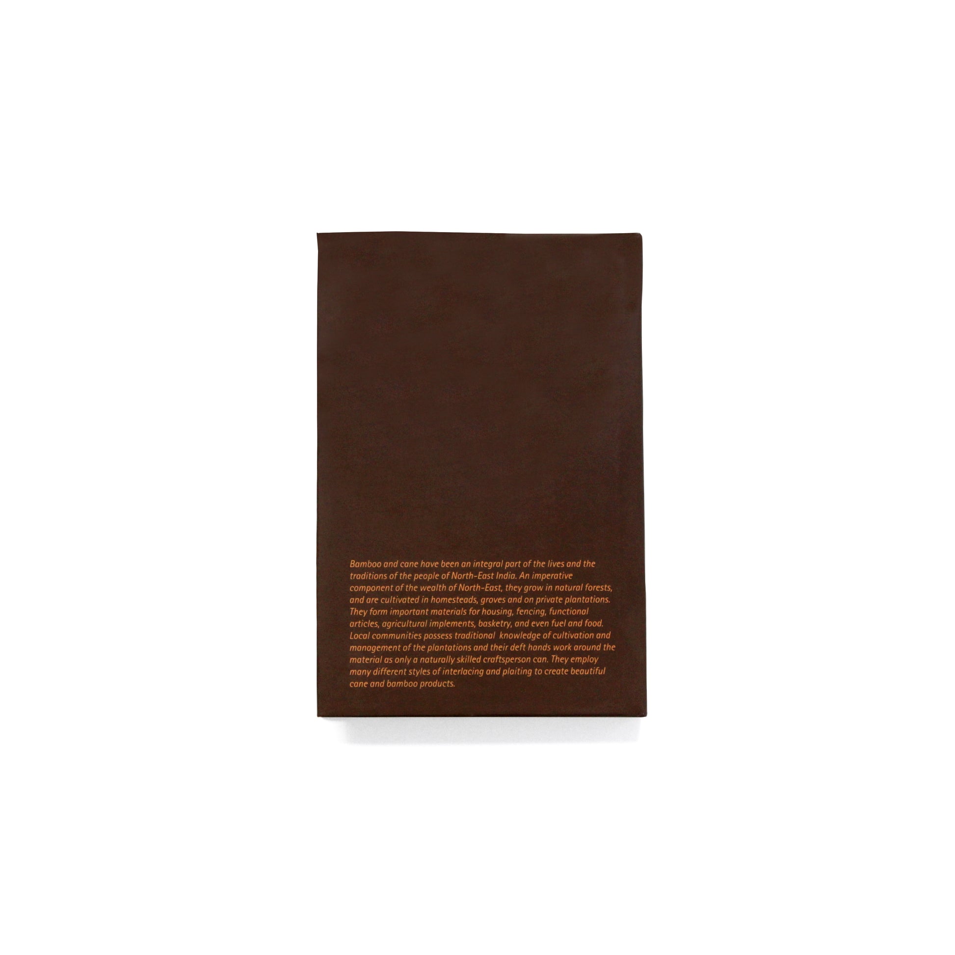 Rust Brown Bamboo Mat Pattern Notebook - NEST by Arpit Agarwal