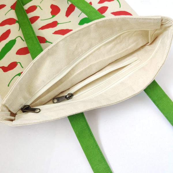 Ghost Chilli Inspired Carry Everywhere Tote - Natural - NEST by Arpit Agarwal