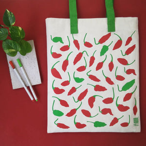 Ghost Chilli Inspired Carry Everywhere Tote - Natural - NEST by Arpit Agarwal