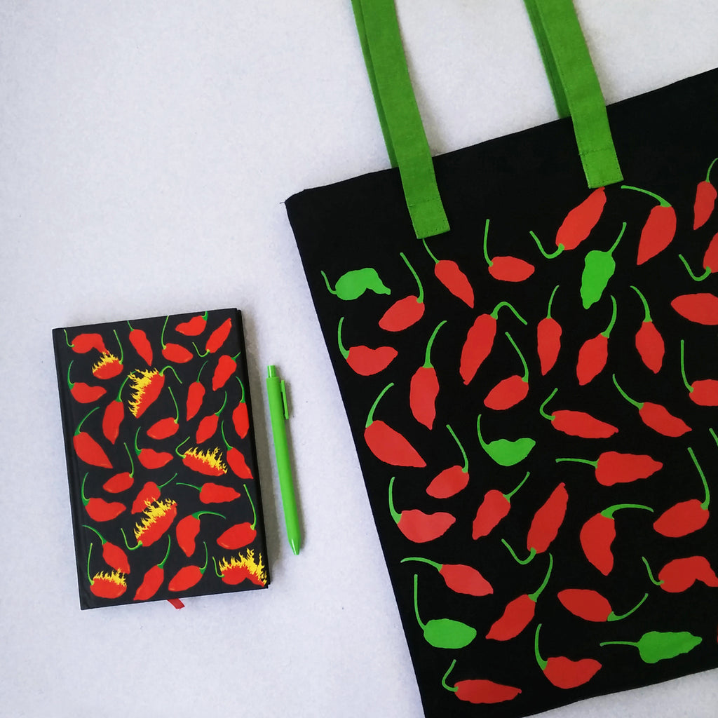 Ghost Chilli Inspired Carry Everywhere Tote - Black - NEST by Arpit Agarwal