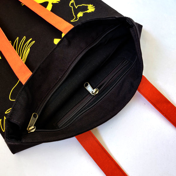 Hornbill Inspired Carry Everywhere Tote - Black - NEST by Arpit Agarwal