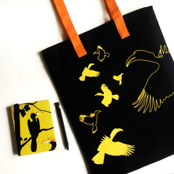Hornbill Inspired Carry Everywhere Tote - Black - NEST by Arpit Agarwal