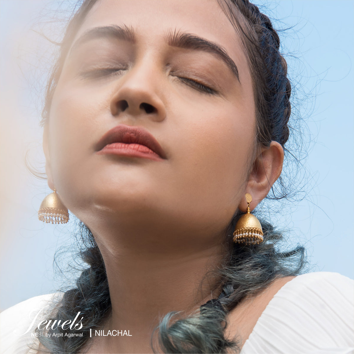 Nilachal Jhumki Earrings - NEST by Arpit Agarwal