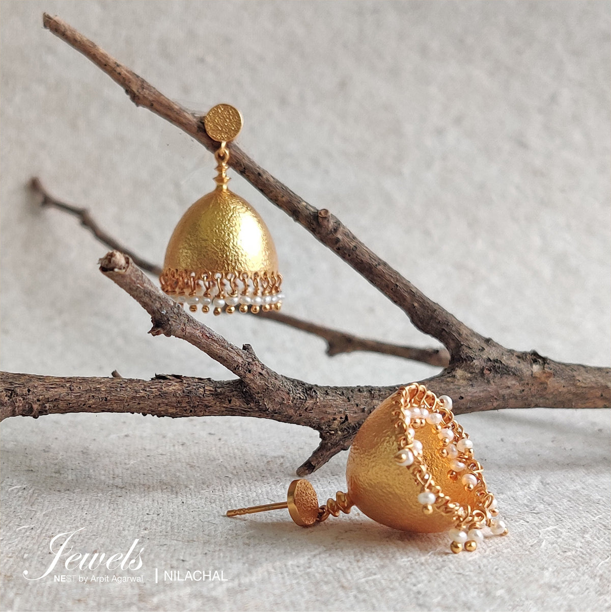 Nilachal Jhumki Earrings - NEST by Arpit Agarwal