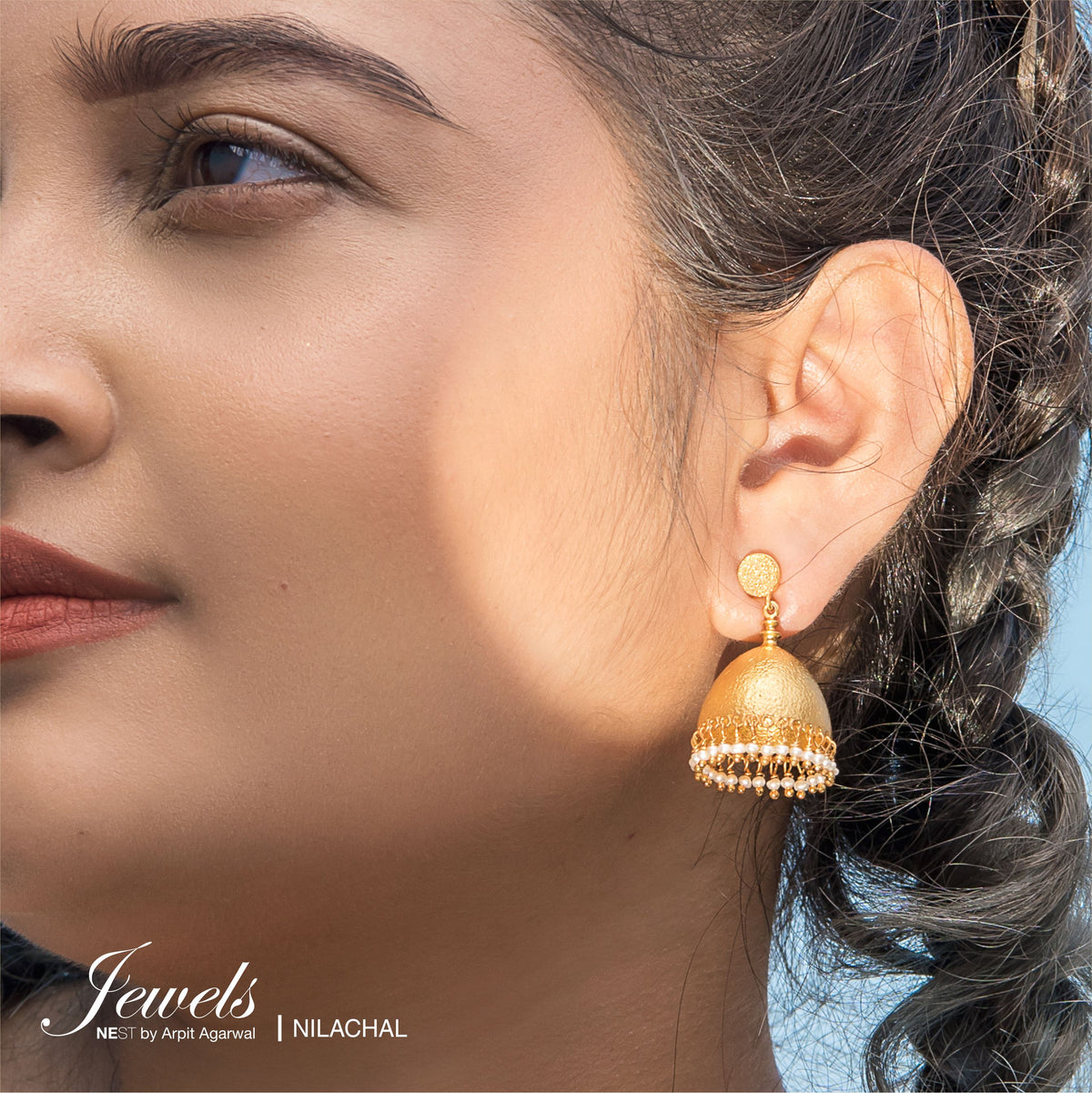 Nilachal Jhumki Earrings - NEST by Arpit Agarwal