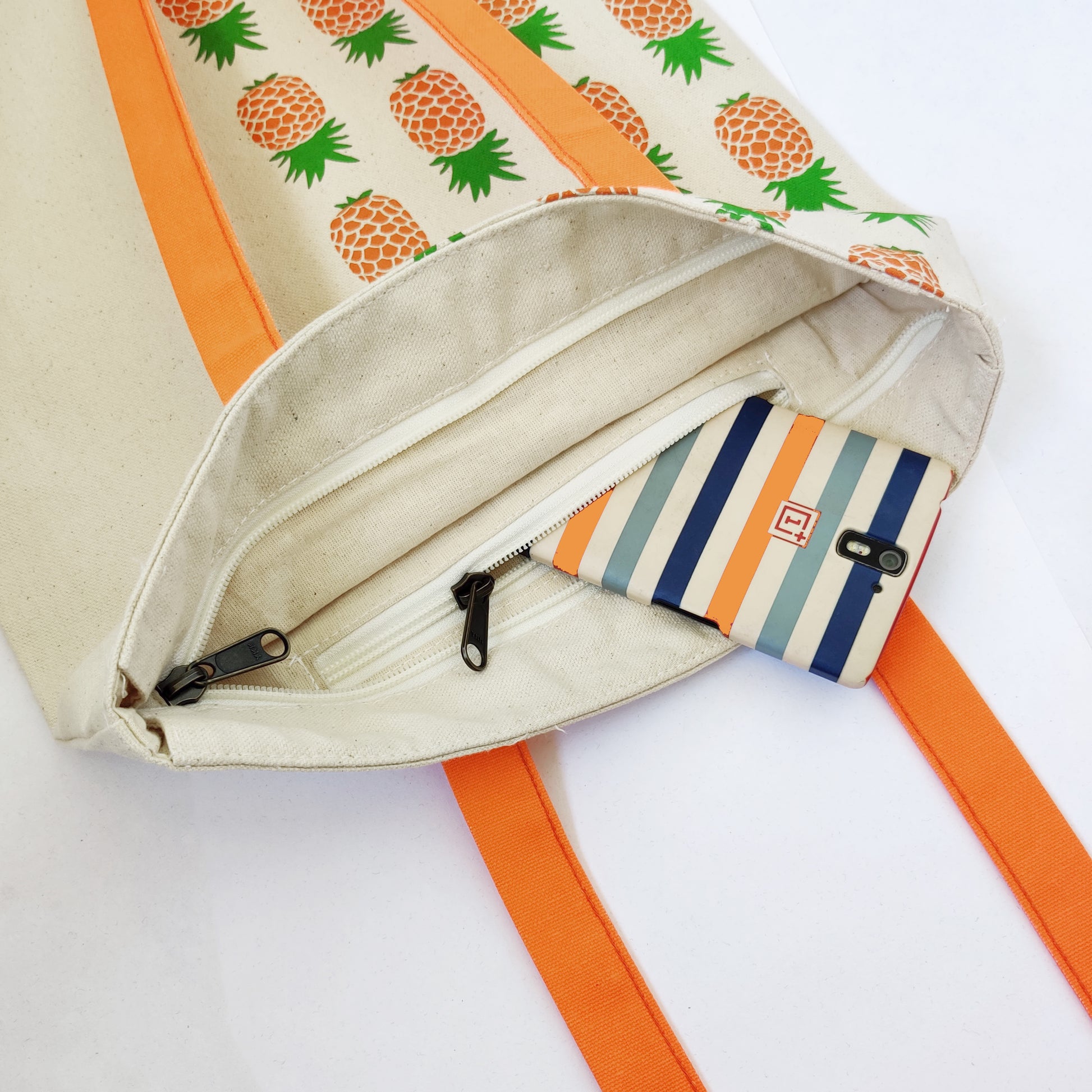 Pineapple Inspired Carry Everywhere Tote - Natural - NEST by Arpit Agarwal