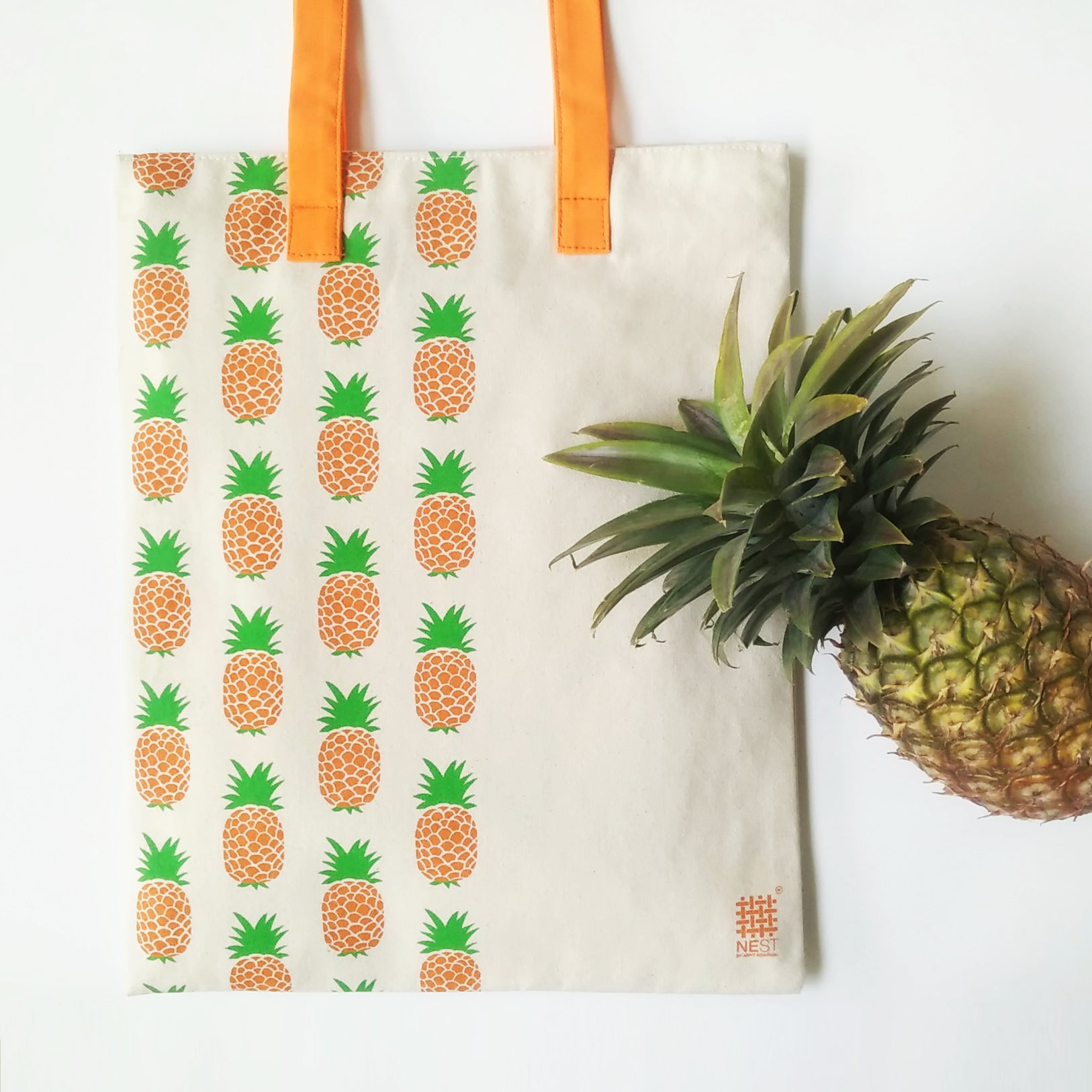 Pineapple Inspired Carry Everywhere Tote - Natural - NEST by Arpit Agarwal