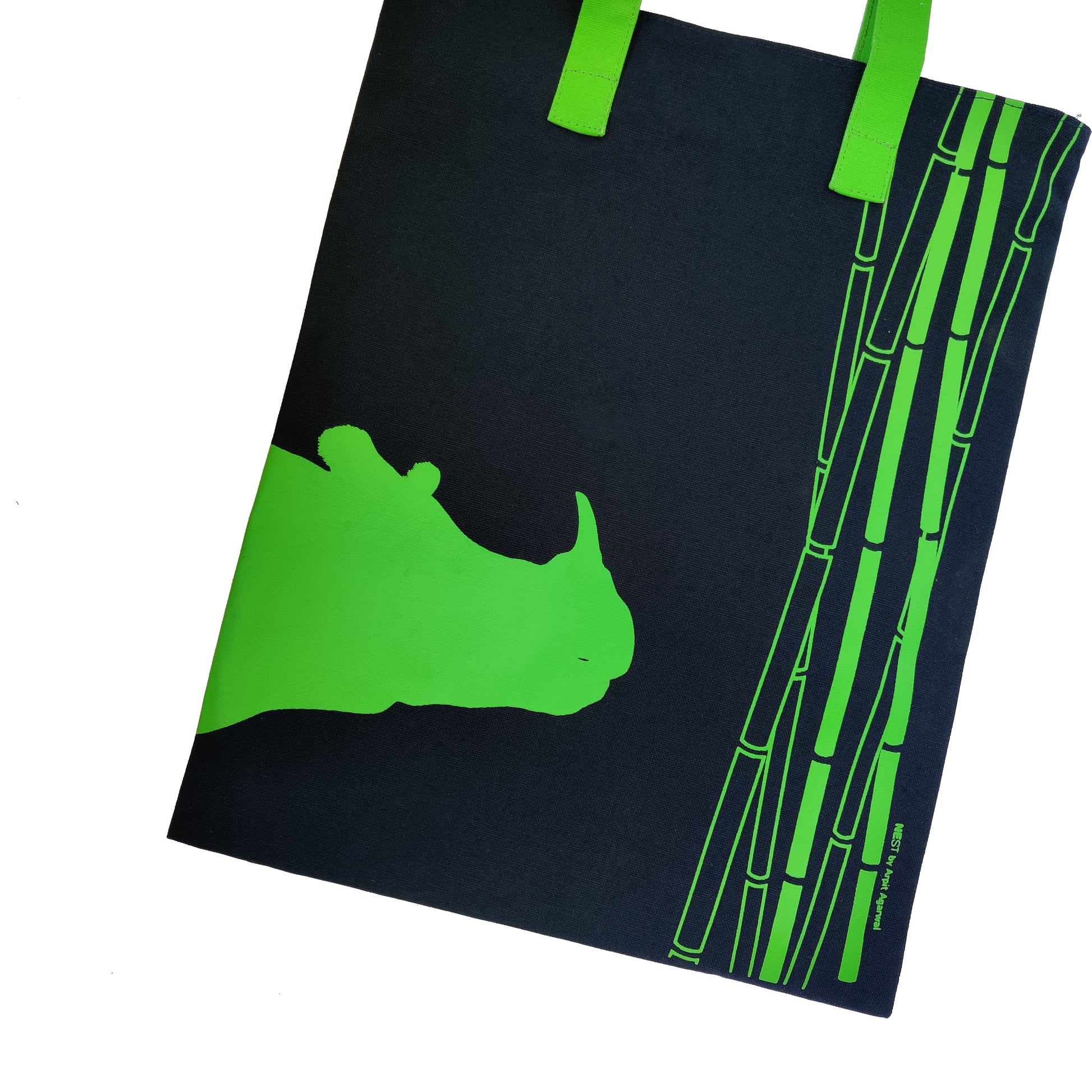 Rhino Inspired Carry Everywhere Tote - Navy - NEST by Arpit Agarwal