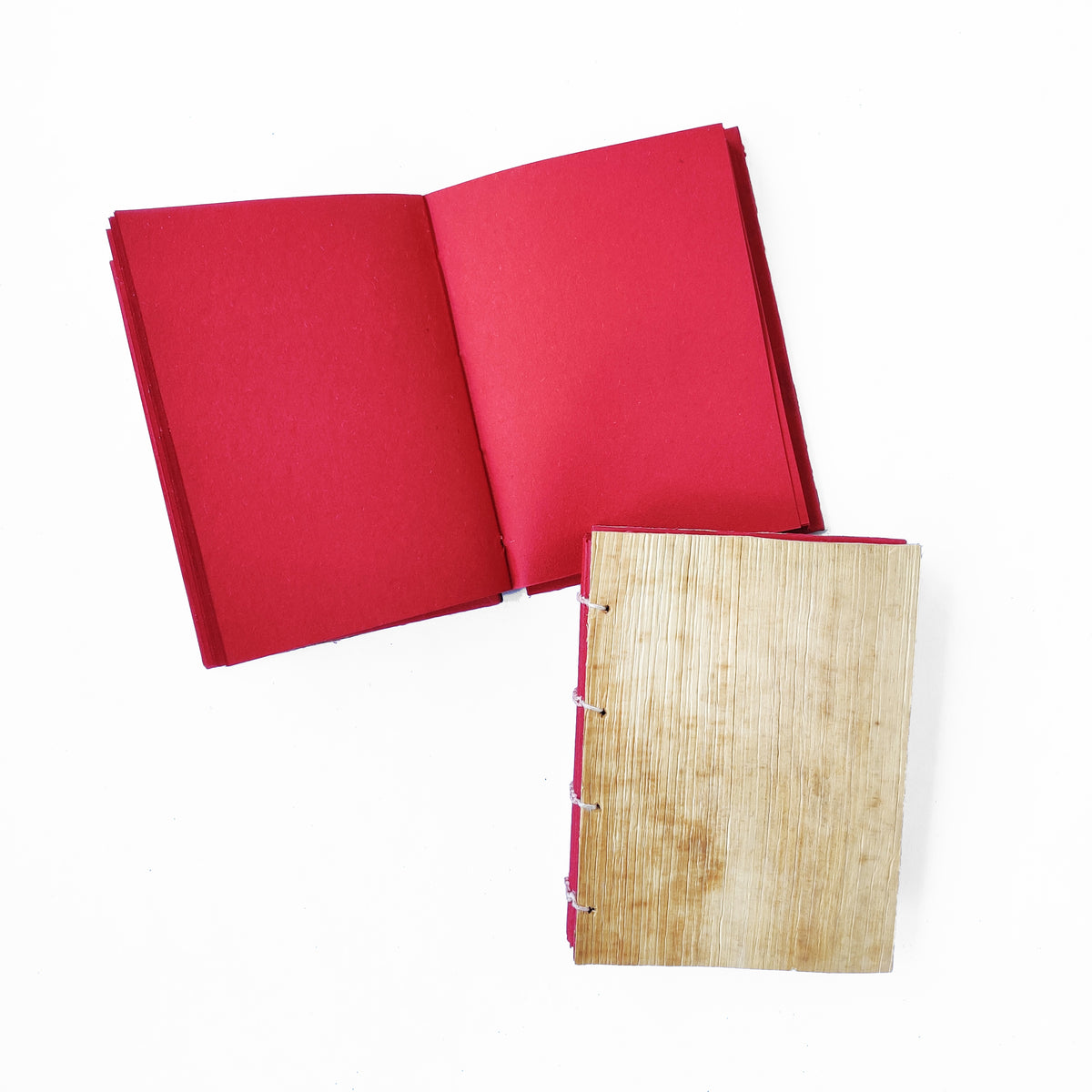 Tamul Natural Cover Plain Notebook - Red - NEST by Arpit Agarwal